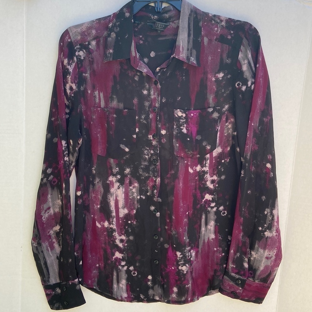 New GUESS Women’s Long Sleeve Top SZ S